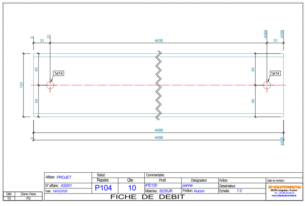 Plan de fabrication structure métallique Amiens Plan de fabrication structure métallique Amiens